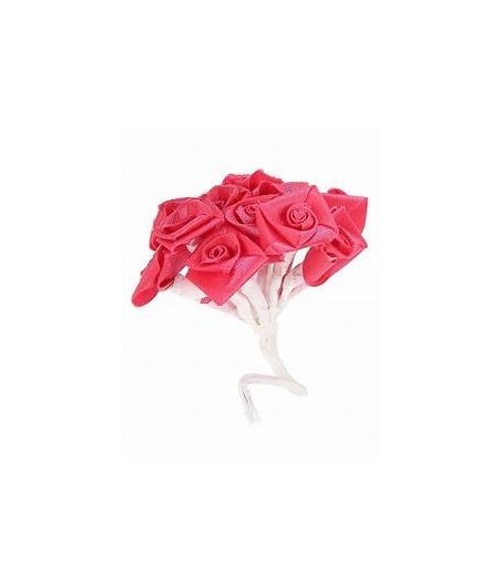 Mini-rose en satin de couleur Fuchsia