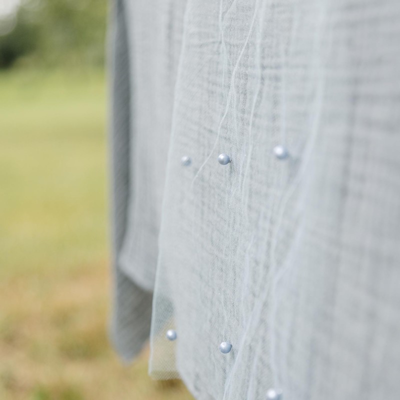 nappe gaze coton bleu