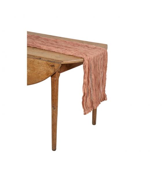 chemin de table cheesecloth dusty pink