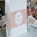 livrets ceremonie bapteme rose blanc or