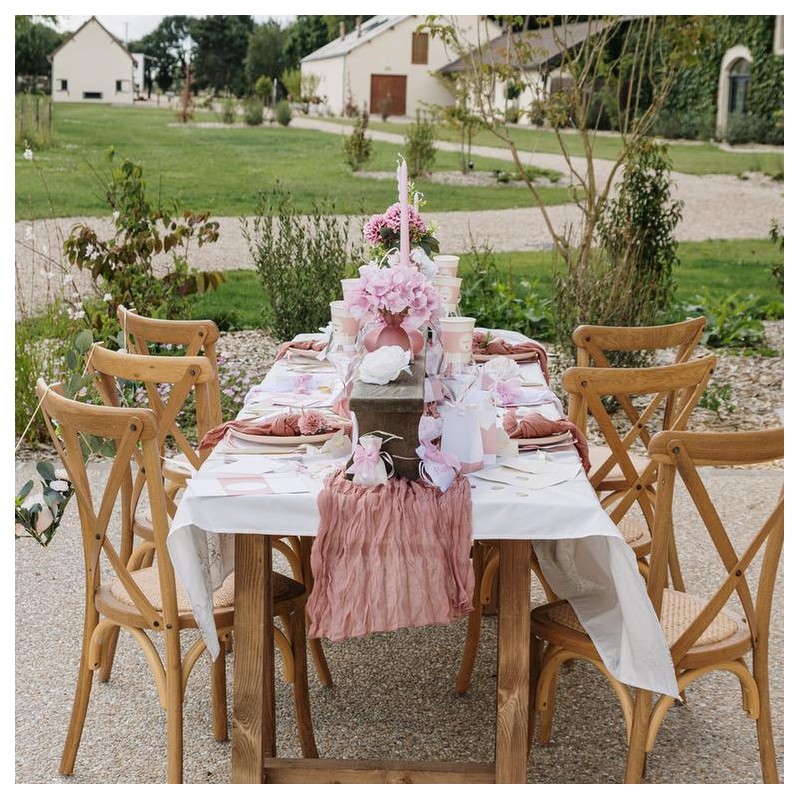 livrets ceremonie bapteme rose blanc or