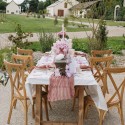 livrets ceremonie bapteme rose blanc or