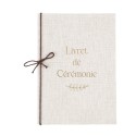 livrets ceremonie lin or ficelle coton