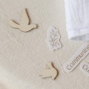 Confettis communion papier lin or