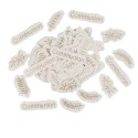 Confettis communion papier lin or