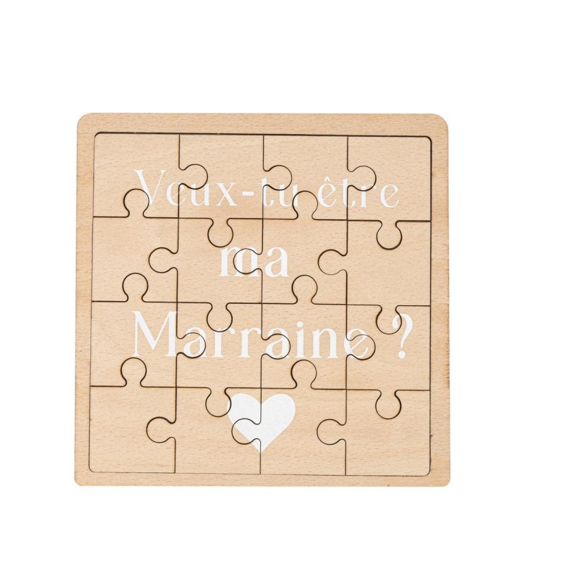 Puzzle etre ma marraine bois