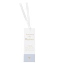 Marque pages souvenir bapteme bleu orage blanc or