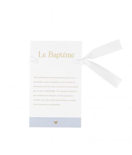 cartes bapteme bleu orage blanc or