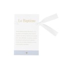 Cartes bapteme bleu orage blanc or