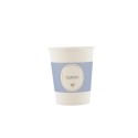 Gobelets baptême bleu orage rose or