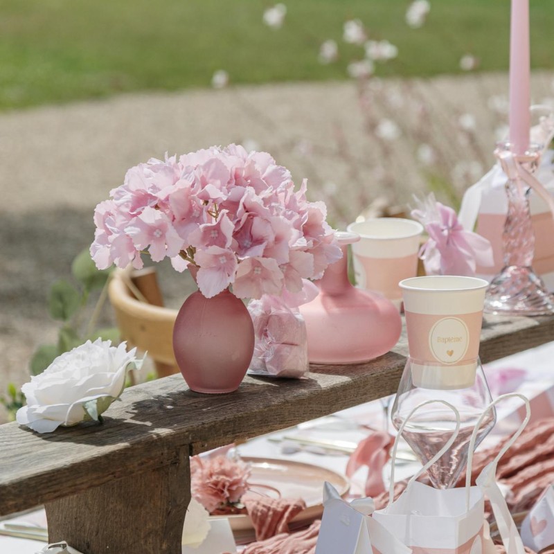 Vase noam verre rose