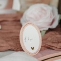 Marque places bapteme rose blanc or