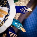 6 Plumes Ethnique Bleu Paon