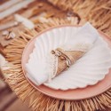 6 Napperons Jute et Franges