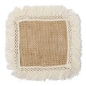 6 Napperons Jute et Franges