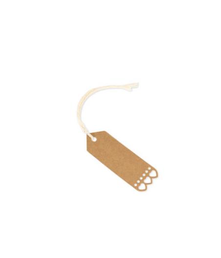 10 Étiquettes Coeurs Kraft et Ficelle
