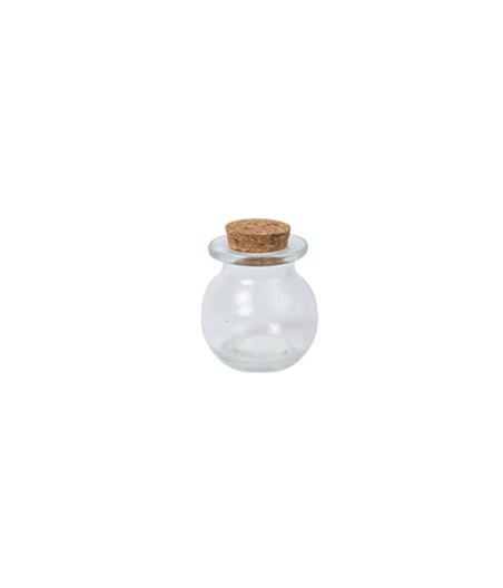 Contenant Rond Verre et Bouchon Liège